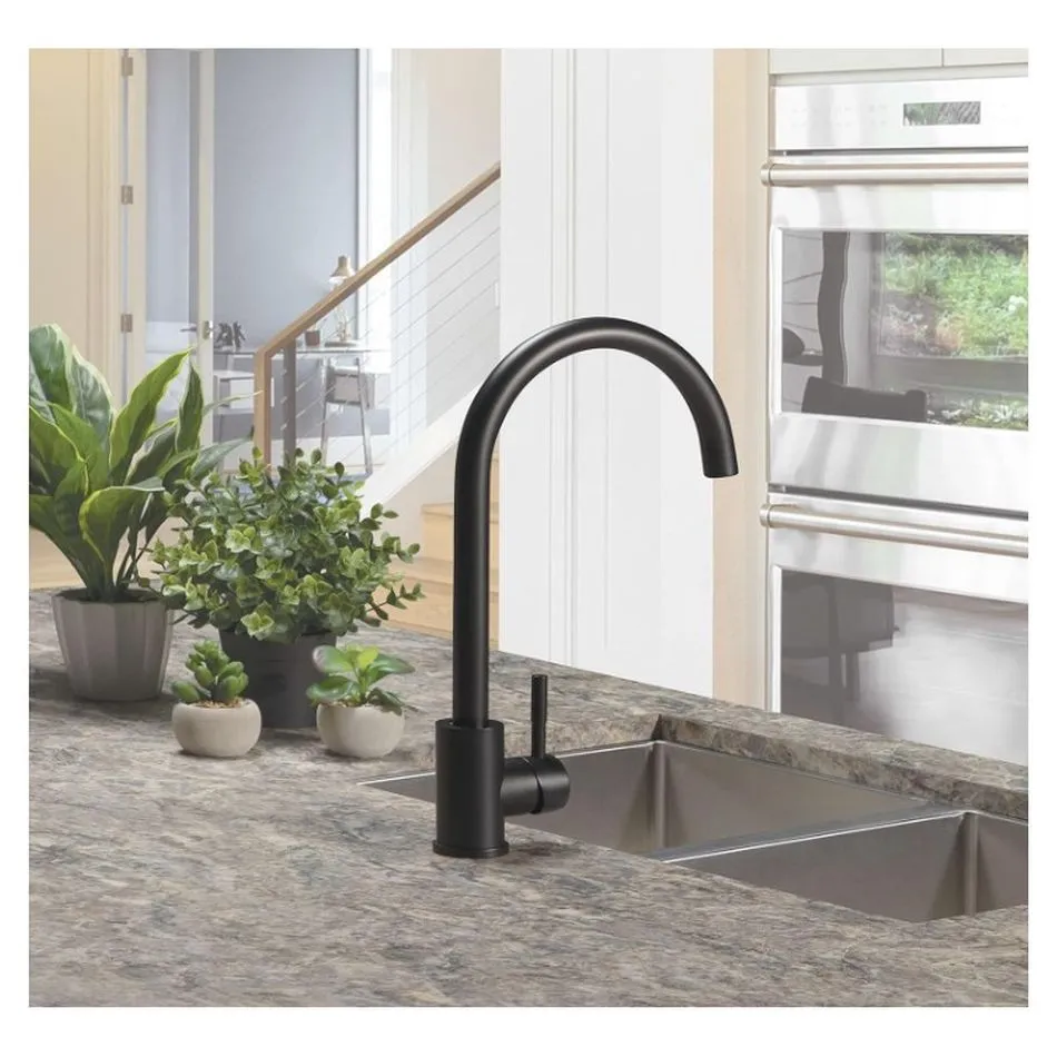 Curved Gooseneck Faucet - Blac